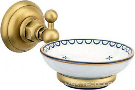 Мыльница настенная, (белая керамика, держатель цв. бронза),  ZZ Nicolazzi Teide 1487 BZ 05