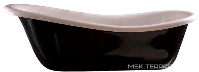 Ванна отдельностоящая из лит.мрамора "Царская", 1700*730, БЕЗ ножек, цв.черный XX