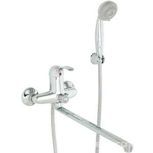 Смеситель для ванны/душа, длинный излив 350 мм, с установочным комплектом, аксессуарами, хром XX Veragio Grazia VR.GRA-3505.CR