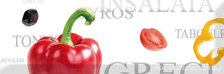 Декор Absolut Keramika Monocolor 10x30 Decor Salad 01 10x30 AK1044