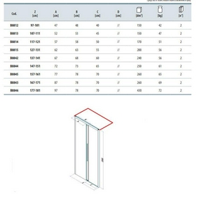 Дверь сдвижная 1200хh2000мм, для бок.стенки или в нишу, ЛЕВАЯ вход СПРАВА 50см, (проф. цв. серый, стекло прозр.6/8мм StarClean),  ZZ Samo Acrux B8814 ATELIER L95 TR SX