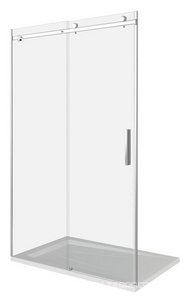 Душевое ограждение "Пуэрта" 1400 мм (для Г-образного или от "стены до стены"), проф.хром, прозрачн.стекло, БЕЗ поддона, БЕЗ боковой части ZZ Good Door PUERTA ПУ00007