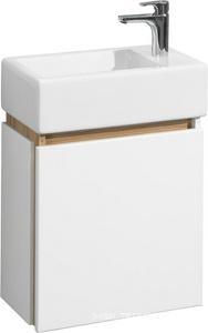 Тумба подвесная  М 447*472*244 мм, петли справа, цвет эбони светлый, без раковины, крепеж в комплекте ZZ Aquaton Эклипс 1A172801EK49R