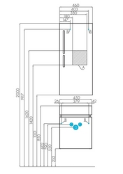 Тумба подвесная  М 447*472*244 мм, петли справа, цвет эбони светлый, без раковины, крепеж в комплекте ZZ Aquaton Эклипс 1A172801EK49R
