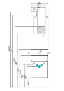 Тумба подвесная  М 447*472*244 мм, петли справа, цвет эбони светлый, без раковины, крепеж в комплекте ZZ Aquaton Эклипс 1A172801EK49R