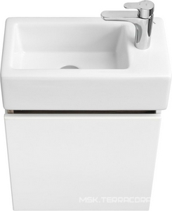 Тумба подвесная  М 447*472*244 мм, петли справа, цвет эбони светлый, без раковины, крепеж в комплекте ZZ Aquaton Эклипс 1A172801EK49R