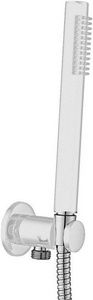 Душевой гарнитур, кругл., кронштейн совмещ.со шланговым соед., лейка д/д ручн., шланг 150см, (цв.белый матовый), Cezares ZZ Cezares Универсал CZR-DEFA3-BIO
