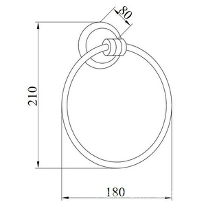 Держатель для полотенца, кольцо, , крепеж в комплекте, бронза ZZ Boheme Hermitage 10324