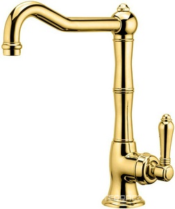 Смеситель для кухни, однорычажный с поворотным изливом, (цв. бронза, ручка P.M. BLANC), Nicolazzi ZZ Nicolazzi Cucina 3450 BZ 76C