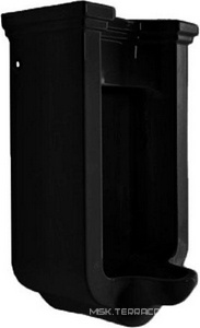 Писсуар подвесной 44х37хh69см, подвод воды из стены, сифон с выпуском в стену, крепёж в компл. (цв. черный),  ZZ Kerasan Waldorf 413004