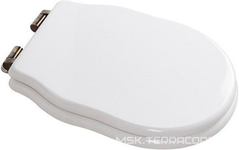 Сиденье для унитаза, с микролифтом, (цв.белый, петли цв.бронза),  ZZ Cezares Laredo CZR-165M-S-Br