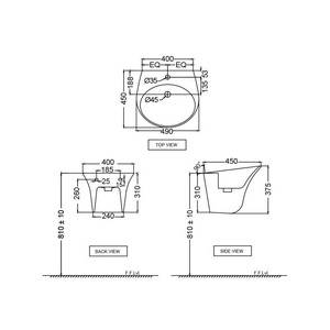 Раковина подвесная, 490*450*375 мм, крепеж в комплекте, цвет белый, ZZ Jaquar Ornamix ONS-WHT-10801
