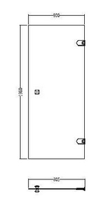 Дверь д/д 800хh1900мм, (Без проф., стекло мат.декорированное,тип"С", рис. по периметру стекла"Cornice Savoy", SX петли слева, цв. хром),  ZZ Devon & Devon Modern 80 M/80/CrC/SX/GU