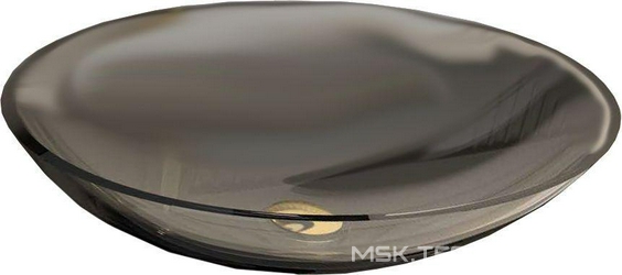 Раковина 580х390хh150мм, накладная на столешницу (полимер PlxEvolution цв. прозрачный), без выпуска арт.SCCR и кольца основ.д/р арт.ANF4), Flou ZZ