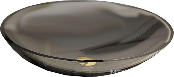 Раковина 580х390хh150мм, накладная на столешницу (полимер PlxEvolution цв. прозрачный), без выпуска арт.SCCR и кольца основ.д/р арт.ANF4),  ZZ Glass Design Flou FLOUTL01