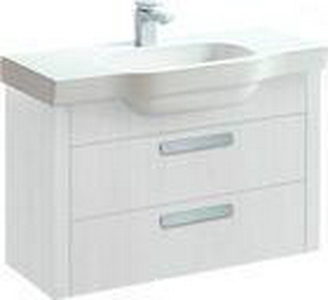 Шкафчик 82х37хh58,5мм, с 2 выдв. ящиками, под раковину 85см, арт.8.1068.6, сифон в компл., ручки хром, (цв. белый),  ZZ Laufen LB3 4.3611.2.068.560.1