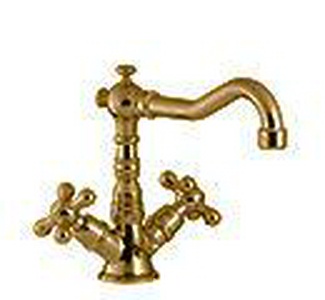 Смеситель для раковины, "Г-образный" поворотный излив, с д/к, (цв.бронза),  ZZ 3M Romantica 3618 UU VE