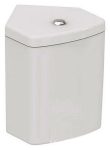 Бачок угловой для унитаза  Spase, нижняя подводка, двойной смыв, крепеж в чаше в комплекте, белый ZZ Ideal Standard Connect E120201