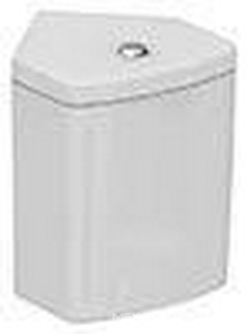 Бачок угловой для унитаза  Spase, нижняя подводка, двойной смыв, крепеж в чаше в комплекте, белый ZZ Ideal Standard Connect E120201