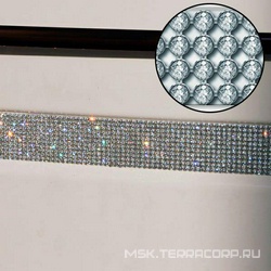 Декоративная отделка фронтальной панели к ванне "Монти"(горизонтальная вставка "Кристаллы Swarovski") ZZ