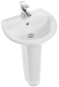 Раковина " 48", 480x415x150 мм, с 1 отв., без комплекта крепежа, белый Sanita Аттика WB.PD/Attica/48-C/WHT.G/S1  (ATC46SAWB01)