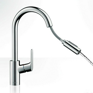 Смеситель для кухни, 240, с вытяжным душем, 2jet, (цв.хром),  M41 Hansgrohe Focus 31815000