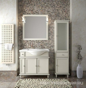 Пенал  напольный 452*345*1796 мм, правый, цвет слоновая кость ZZ Opadiris Санрайз Z0000006539