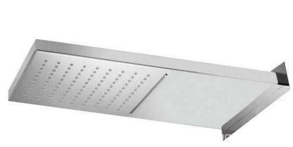 Душ верхний, стационарный, стеновой, прямоугольный 200х502мм, два типа струи, обчный и каскад, 2х G1/2,, (цв. хром), 3M ZZ 3M Showers RTBR232 CС