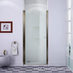 Дверь в нишу 900хh1950мм, распашная, петли справа/слева, (стекло прозрачное 6мм, фурнит. цв.бронза),  Cezares Pordenone PORDENONE-B-1-90-C-Br