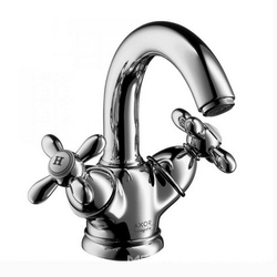 Смеситель для раковины, (с двумя ручками), поворотный излив, с д/к, (цв.хром) Axor Carlton XX