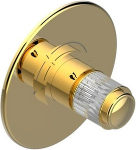 Смеситель-термостат для душа, встр. в стену, (круглая внешняя часть БЕЗ внутр. арт. 5200А), (цв. золото (Dore))  ZZ THG Jaipur Aragonite A9A-F01-5100BR
