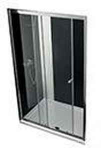 Дверь раздвижн. с неп.сегм. и бок стенкой, НЕСТ.РАЗМ В1=1200хВ2900h200мм, крепление справа, (проф хром, стекло прозр 8мм Anti-Plaque),  ZZ Huppe Vista pure VT0059 C91 322