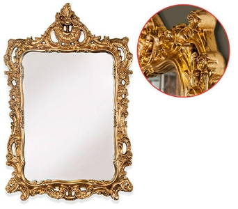 Зеркало прямоугольное в дерев. резной раме 71хh107см, (цв. oro), крепёж в компл., Tiffany ZZ Tiffany Универсал TW02002 oro