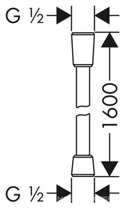 Душевой набор (штанга 0,9см+лейка+шланг 1,6м), (цв. хром),  E Vario ZZ Hansgrohe Croma Select 26592400