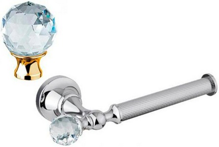 Держатель туал.бумаги, открытый, (цв.золото, Swarovski),  ZZ Cezares Olimp OLIMP-TH04-03/24-Sw
