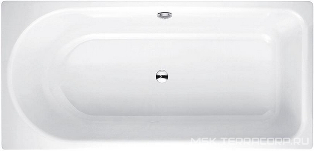 Ванна 170х80хh45см, перелив сзади, с шумоизоляц, (БЕЗ ножек арт.B23-1500 и удлинённого слива-перелива), (цв.белый с антислип, с Glaze Plus),  ZZ Bette Ocean 8765-000 PLUS, AR
