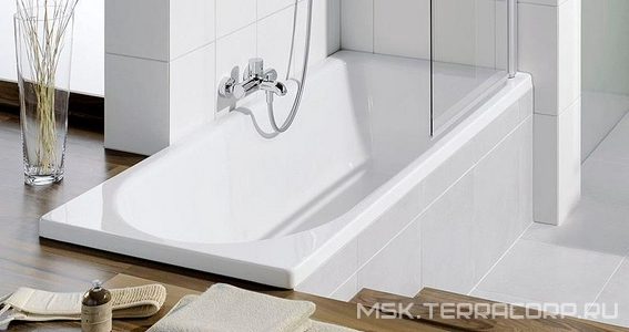 Ванна 170х80хh45см, перелив сзади, с шумоизоляц, (БЕЗ ножек арт.B23-1500 и удлинённого слива-перелива), (цв.белый с антислип, с Glaze Plus),  ZZ Bette Ocean 8765-000 PLUS, AR