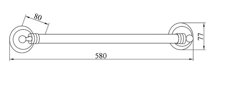 Держатель для полотенца , крепеж в комплекте, бронза ZZ Boheme Hermitage 10321