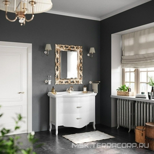 Зеркало прямоуг. в дерев. резной раме 75х95см (верт./гориз. монтаж), (цв. бронза), крепёж в компл., Tiffany ZZ Tiffany Универсал TW03427br