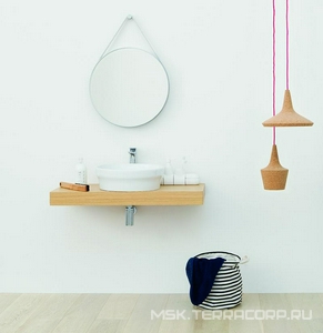 Раковина накладная на столешницу, круглая d420хh135мм, без отв.д/смест., без перелива, (цв. белый),  XXZZ ArtСeram Pop POL001 01;00