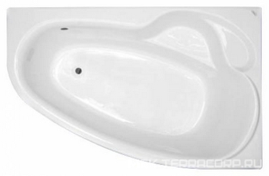 Ванна Talia (левая) "Стандарт", без г/м, 160х105хh63/49см,  на раме, фронт. панель, слив/перелив (цв.ХРОМ), в комплекте, XX