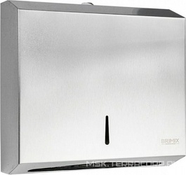 Диспенсер BRIMIX для бумажного полотенца на две пачки  с ключом , под Z сложение, нержав, хром матовый, ZZ Brimix Brimix 901