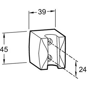Держатель для душа ECO/BASIC, настенный, хром ZZ Jacob Delafon Basic1 E75063-CP