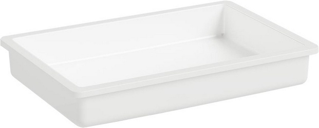 Раковина встраив.в столеш.сверху,прямоуг 600х400хh128мм,без отв.д/смес,без перелива,без донного клапана,литой камень S-Stone мат,цв.белый,  14 ZZ Salini Marea 1802214M