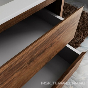 База под раковину подвесная, 2 выкатных ящика, 1006x460xh500мм, без раковины, (цв.C.Oak),  ZZ Vincea Gio VMC-2G100CO