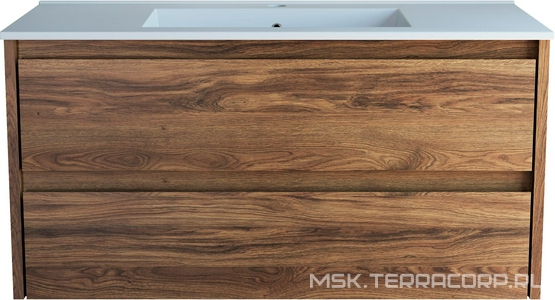 База под раковину подвесная, 2 выкатных ящика, 1006x460xh500мм, без раковины, (цв.C.Oak),  ZZ Vincea Gio VMC-2G100CO