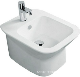 Биде подвесное 355х520мм, крепёж в компл., (цв. белый), Prua ZZ
