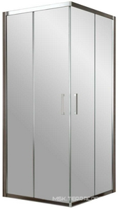 Душевое ограждение  90x90x190 см, двери раздвижные, БЕЗ поддона, профиль глянцевый хром, стекло шиншилла ZZ Vegas Glass ZA ZA 0090 08 02