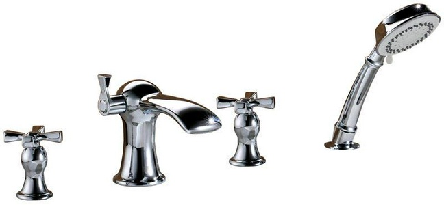 Смеситель врезной для ванны на четыре отверстия "BENEFIT", хром ZZ Lemark Benefit LM2541C