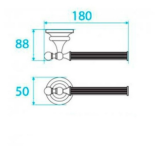 Держатель туал.бумаги, открытый, (цв.золото),  ZZ Cezares Olimp OLIMP-TH04-03/24-M